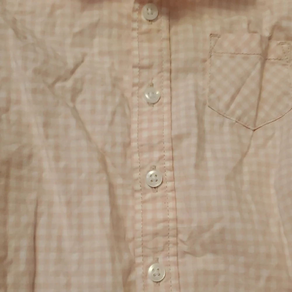 5 For 25$ Carter's Pink Checkered Baby‎ One Piece Shirt Size 18 Months